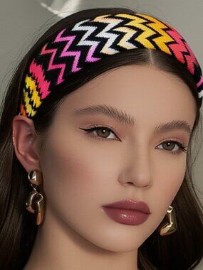 🔥 MISSONI Authentic ZIG ZAG Knit Headband - Missoni Mare Foldable - New! 🔥